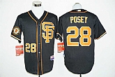 San Francisco Giants #28 Buster Posey Black 2016 Cool Base Stitched Baseball Jersey,baseball caps,new era cap wholesale,wholesale hats